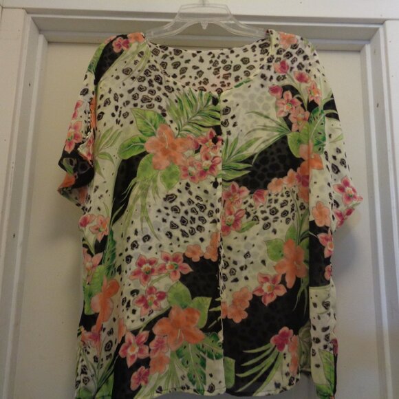 ANIMALIA FLORALS GIRL Feminine Blouse 20 W - Picture 5 of 6